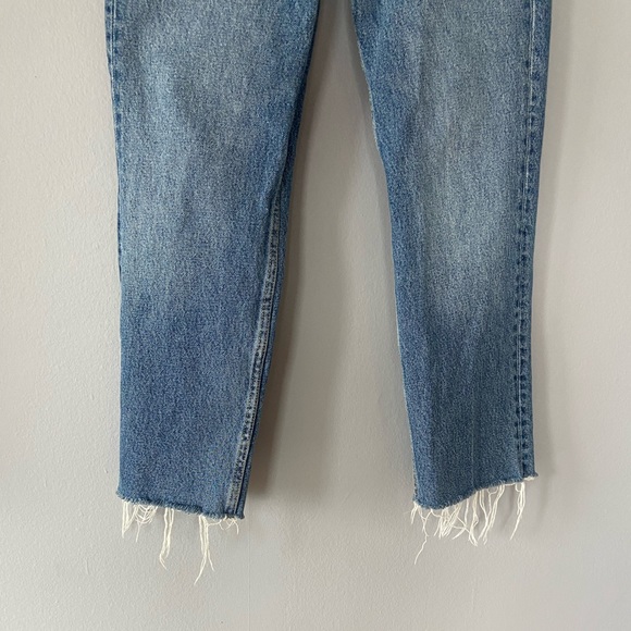 🛑SOLD ZARA High Rise Straight Leg Button Fly Jeans Size 2 - Picture 8 of 12